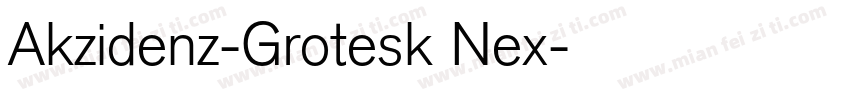 Akzidenz-Grotesk Nex字体转换